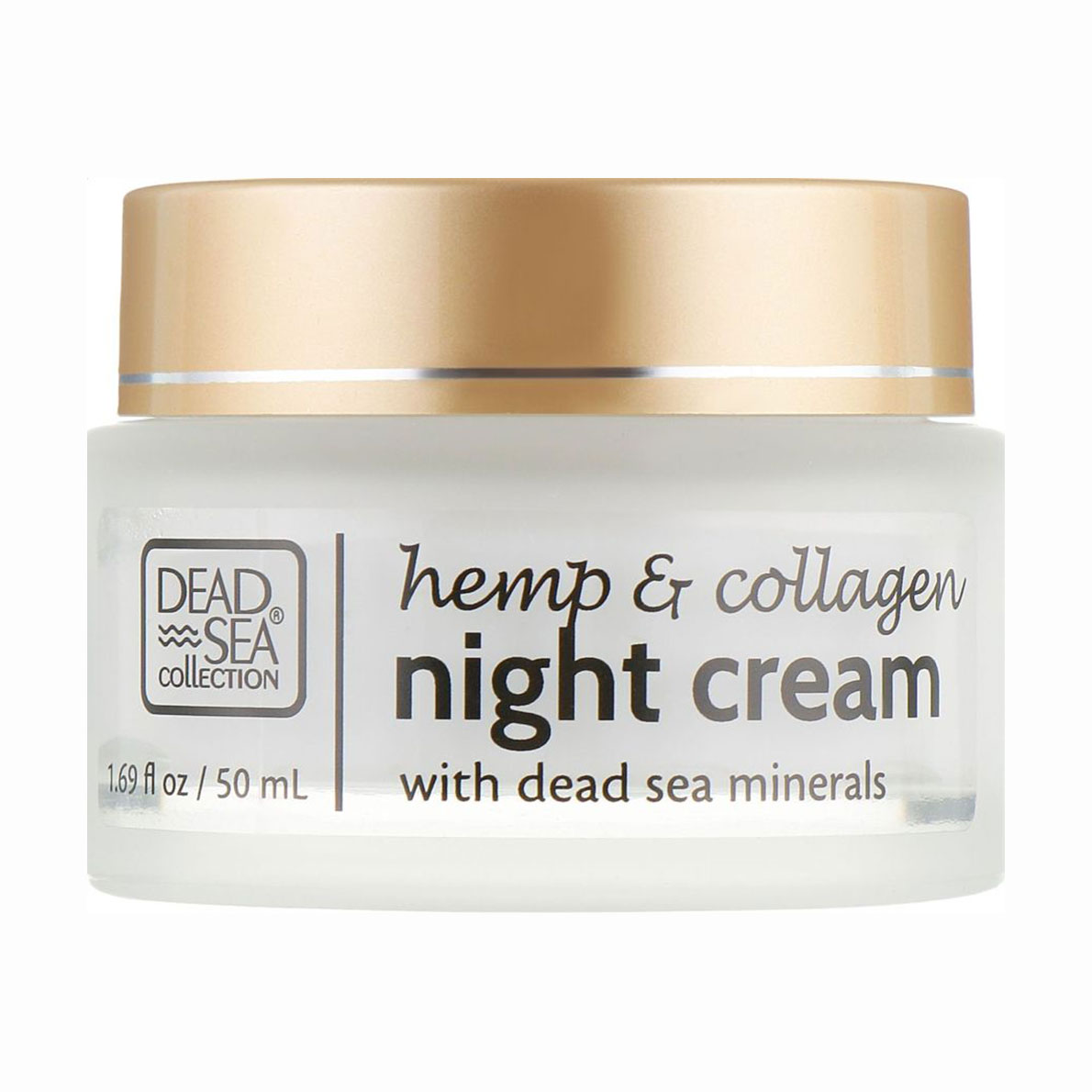 Нічний крем для обличчя Dead Sea Collection Hemp &amp; Collagen Night Cream з екстрактом коноплі, колагеном та мінералами Мертвого моря, 50 мл
